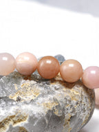 Pink Opal Stone Stretch Bracelet B3713-8MM - view 5