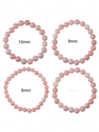 Pink Opal Stone Stretch Bracelet B3713-8MM - view 3