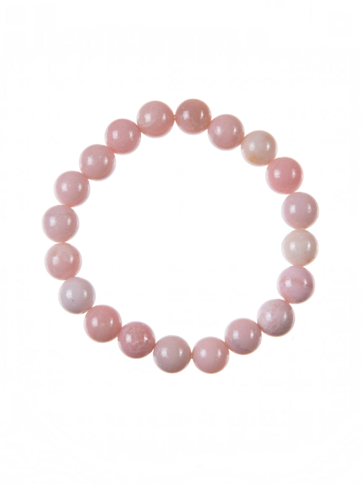 Pink Opal Stone Stretch Bracelet B3713-Pink Opal - 10MM