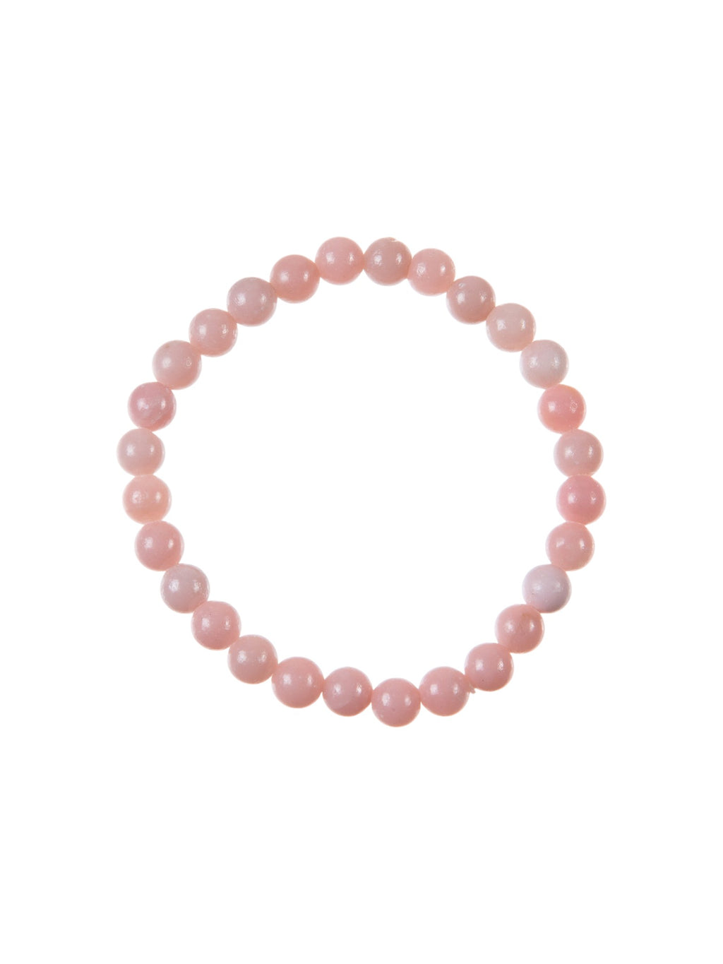 Pink Opal Stone Stretch Bracelet B3713-8MM - view 2