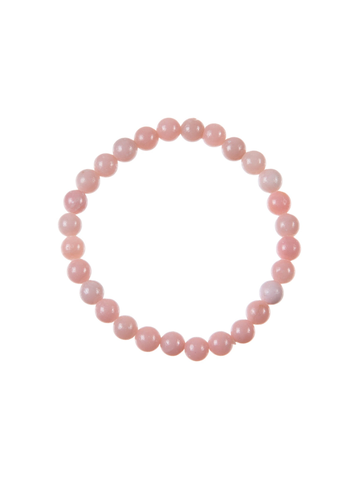 Pink Opal Stone Stretch Bracelet B3713-8MM - view 2