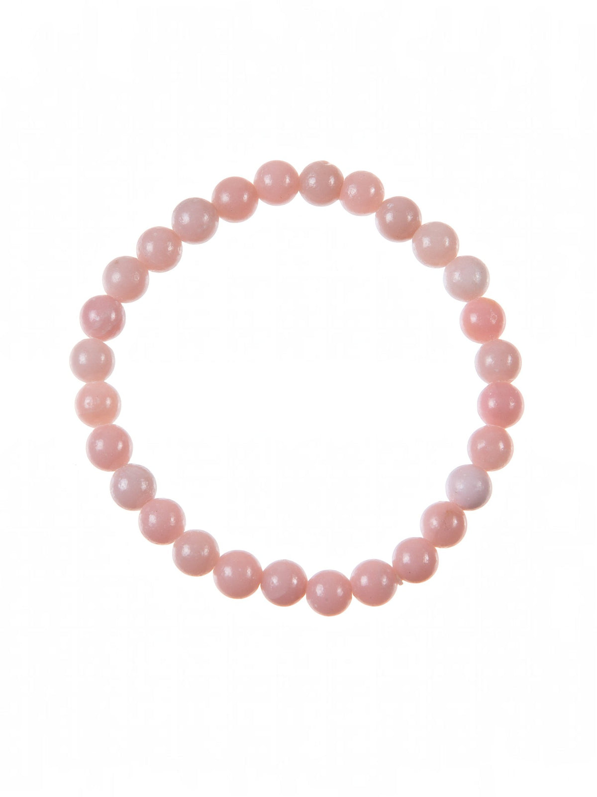 Pink Opal Stone Stretch Bracelet B3713-Pink Opal - 6MM