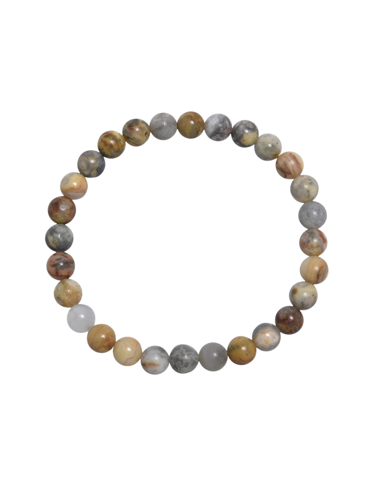 Crazy Agate Stone Stretch Bracelet B3714-Crazy Agate