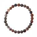 Silicified Wood Bead Stretch Bracelet B3717-Silicified Wood - 6MM