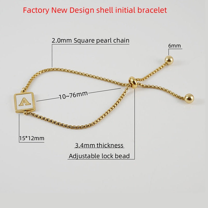 Alphabet Stainless Steel Bracelet B3727