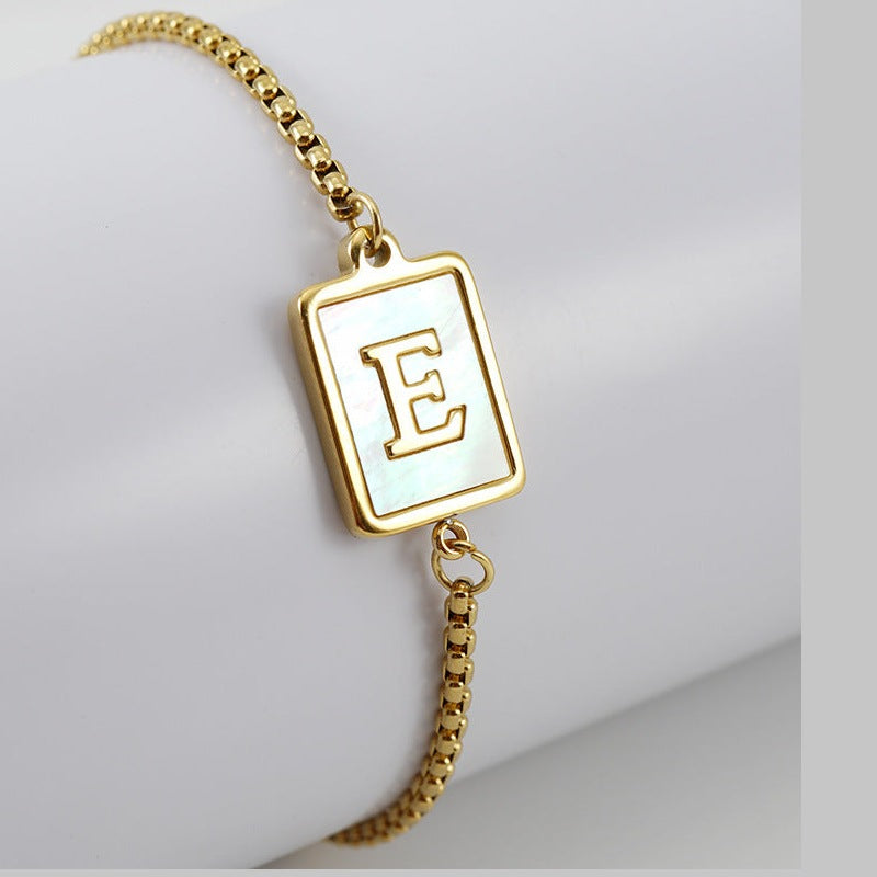 Alphabet Stainless Steel Bracelet B3727