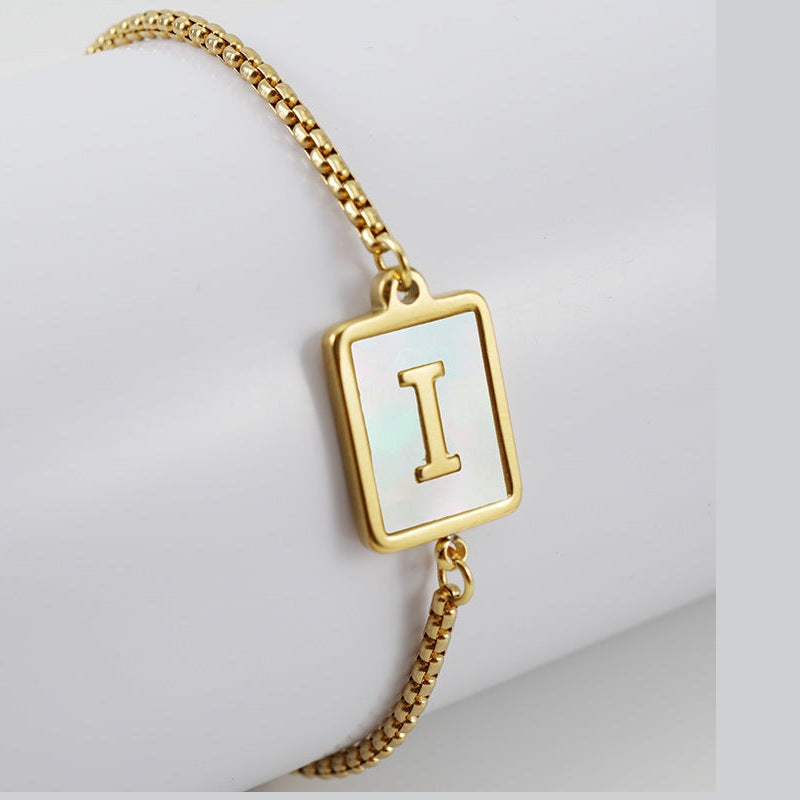 Alphabet Stainless Steel Bracelet B3727