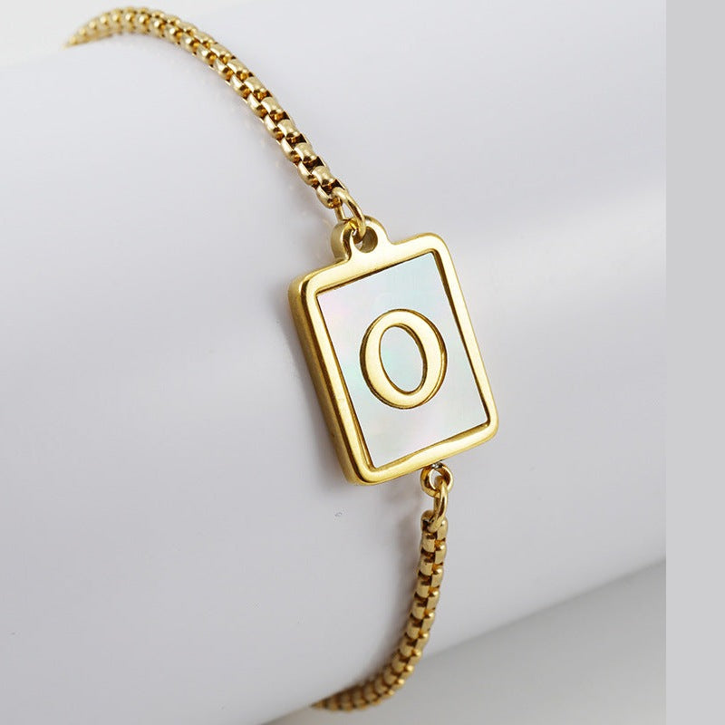 Alphabet Stainless Steel Bracelet B3727