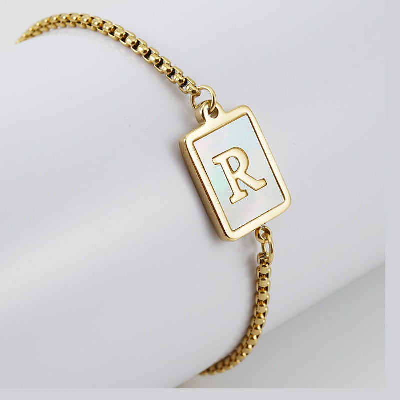 Alphabet Stainless Steel Bracelet B3727