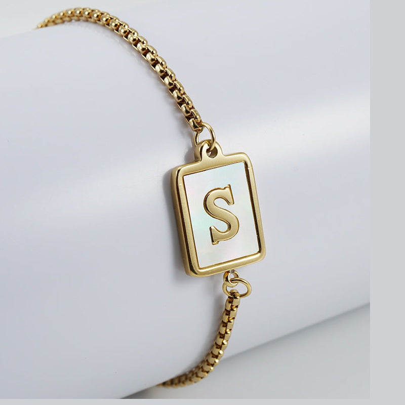 Alphabet Stainless Steel Bracelet B3727