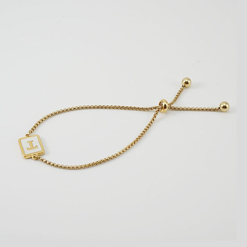 Alphabet Stainless Steel Bracelet B3727