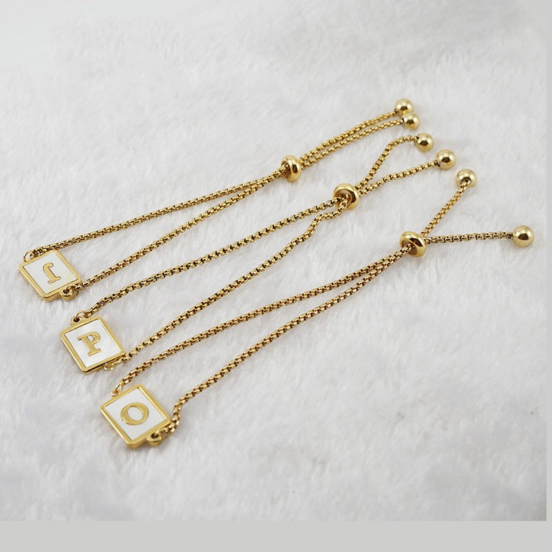 Alphabet Stainless Steel Bracelet B3727