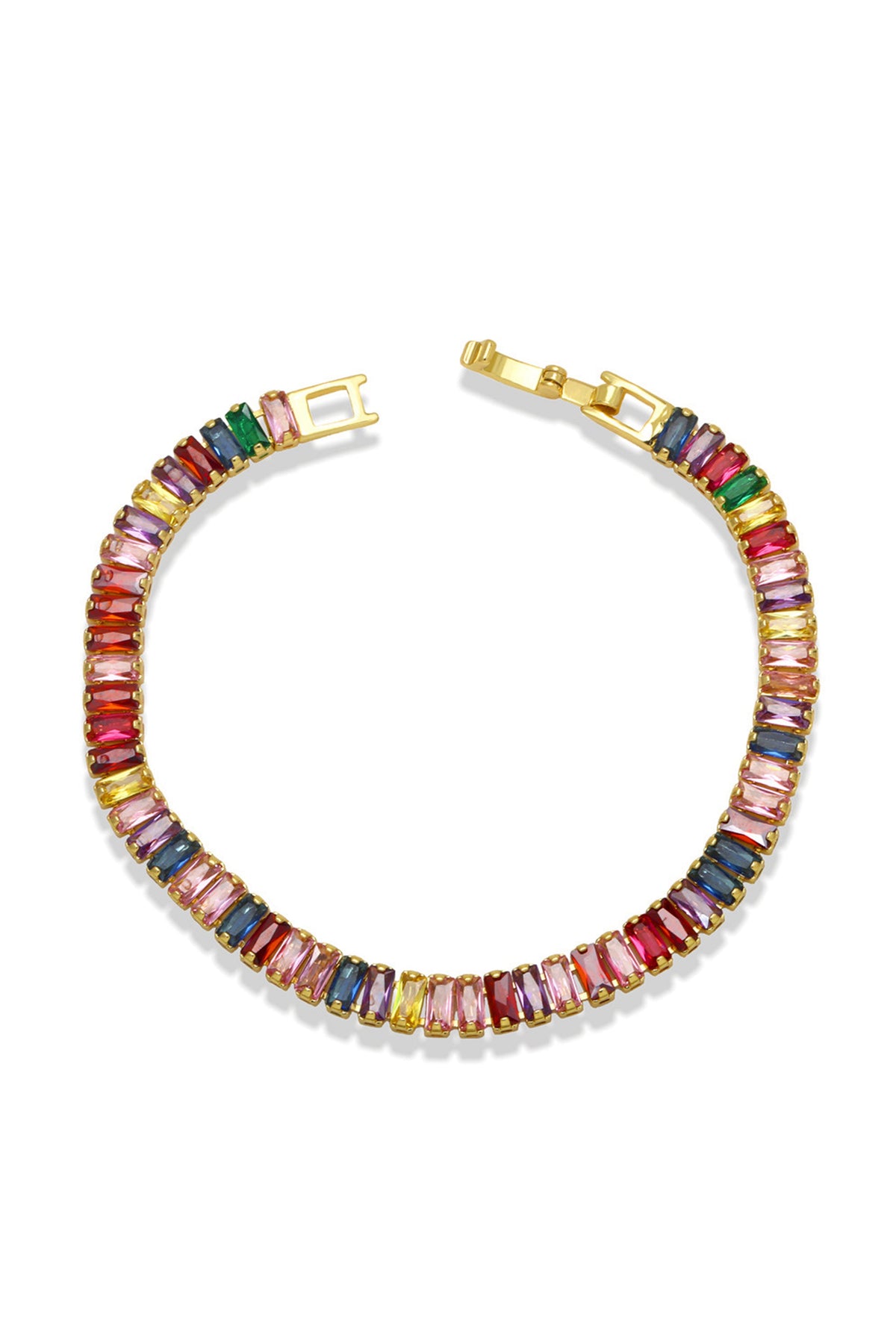 Cubic Zirconia Chain Bracelet B3731