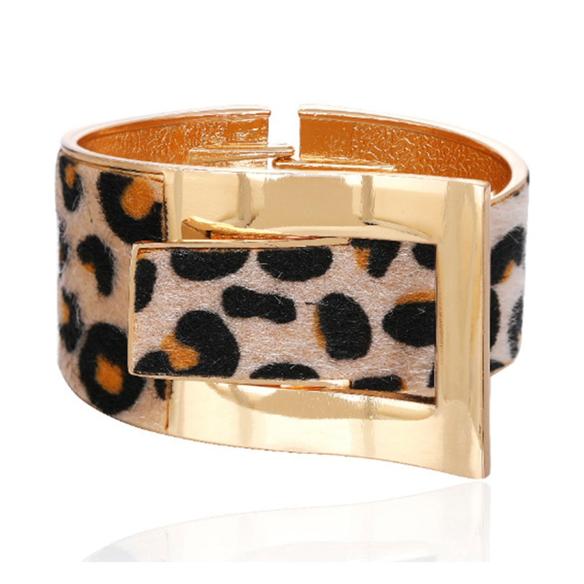 Animal Printed Buckle Alloy Bracelet B3732