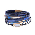 Pearl Vegan Leather Magnetic Bracelet B3736