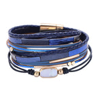 Pearl Vegan Leather Magnetic Bracelet B3736 - view 2