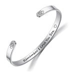 Family Letter Stainless Steel Cuff Bracelet B3838