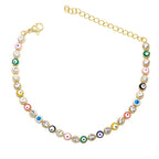 Evil Eye Rhinestone Bracelet B3839