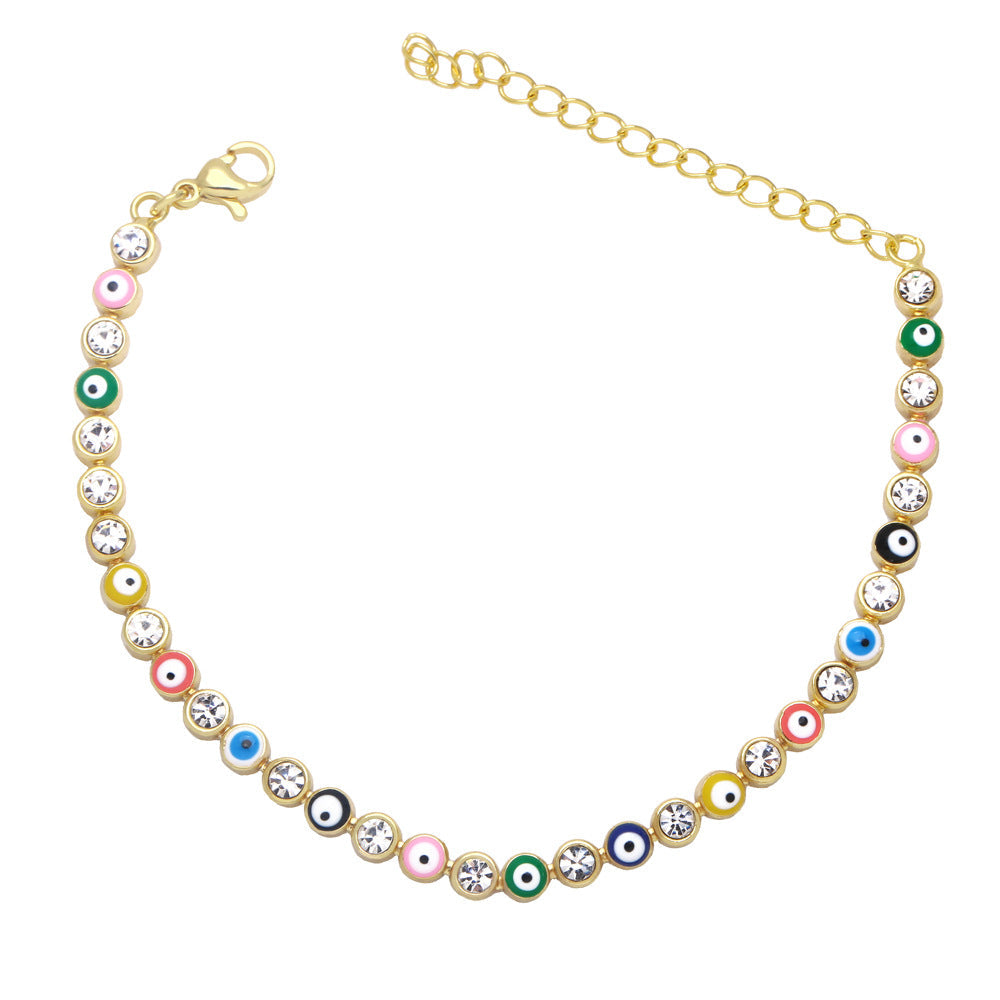 Evil Eye Rhinestone Bracelet B3839