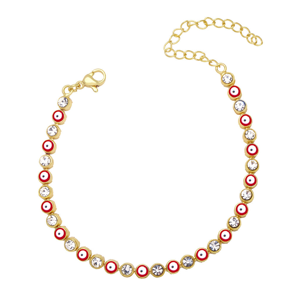 Evil Eye Rhinestone Bracelet B3839