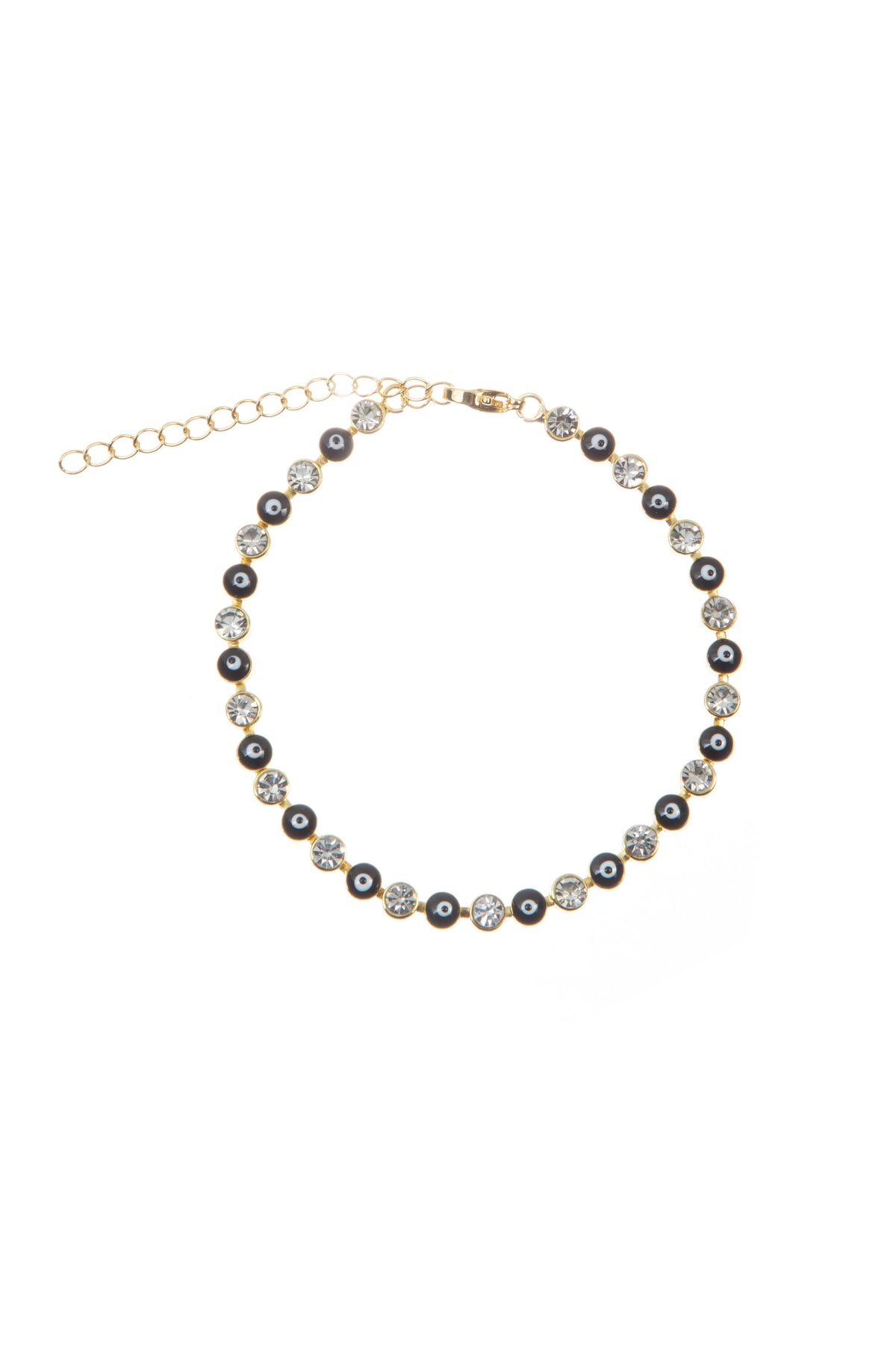 Evil Eye Rhinestone Bracelet B3839