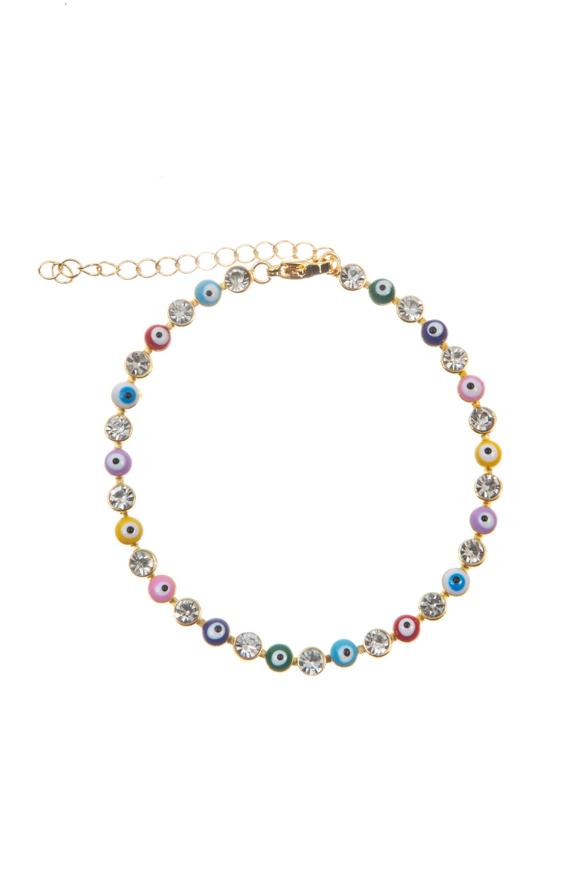 Evil Eye Rhinestone Bracelet B3839