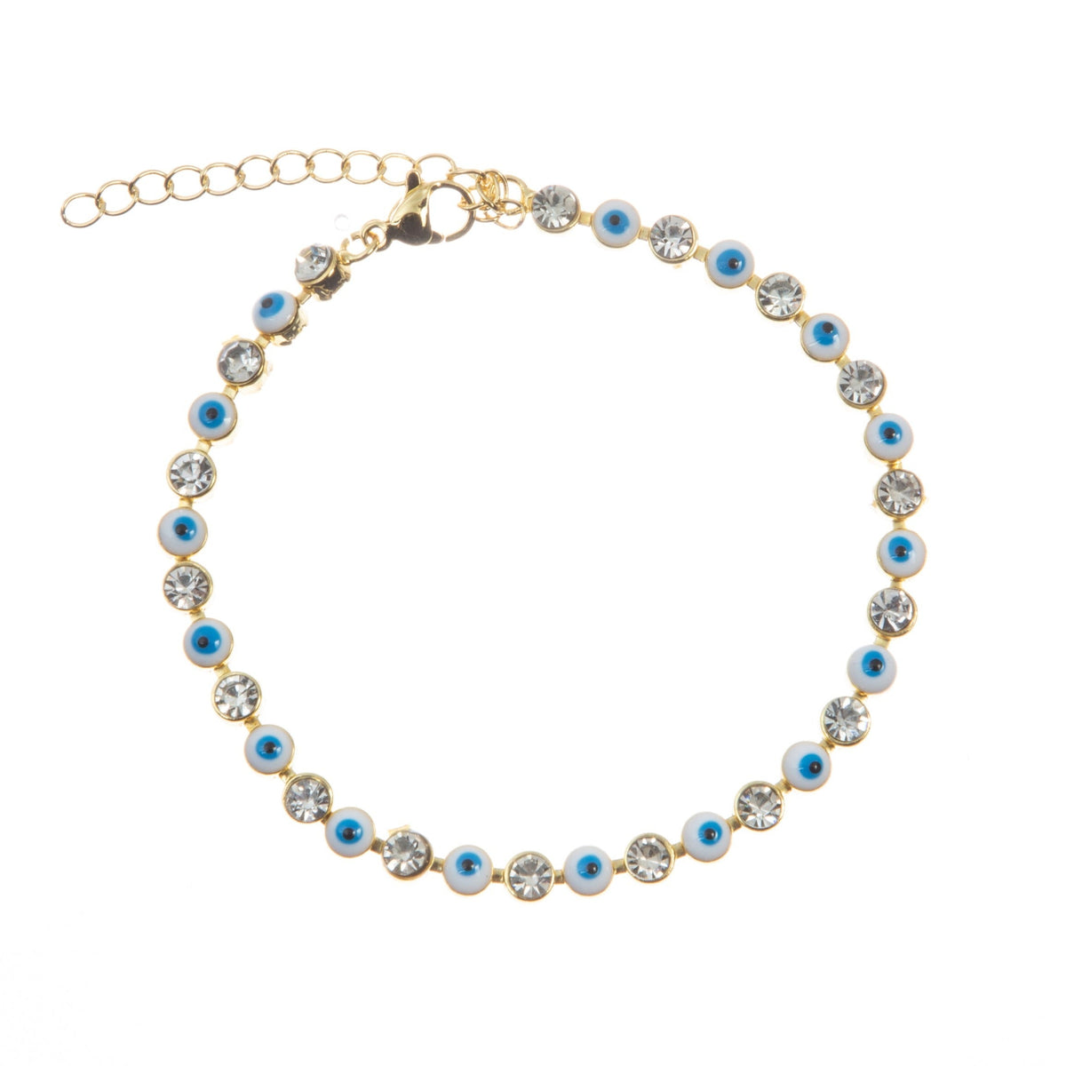 Evil Eye Rhinestone Bracelet B3839