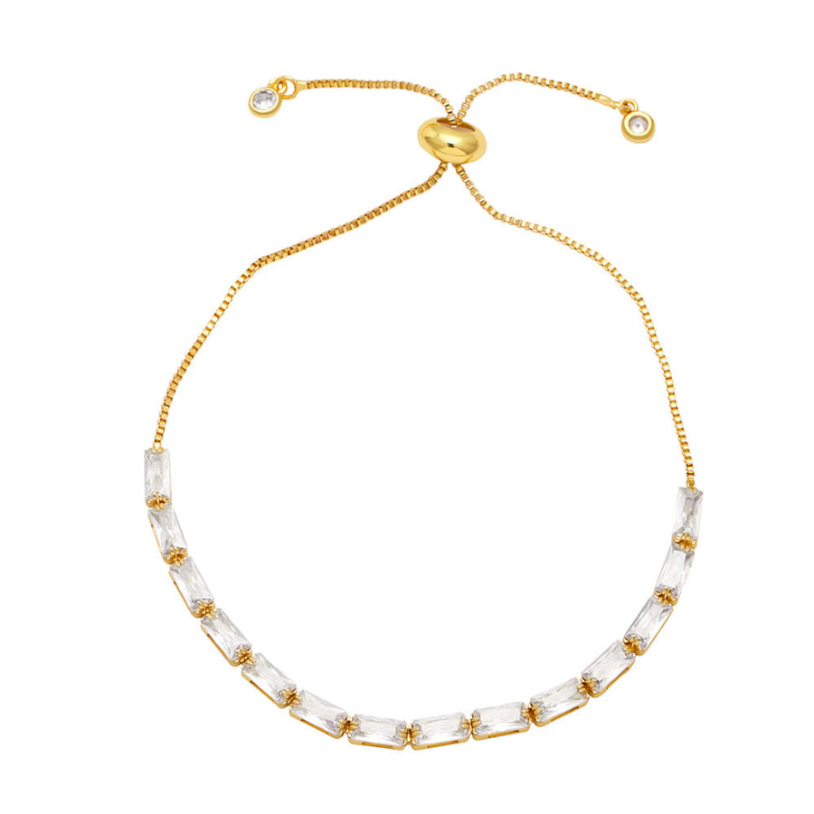 Cubic Zirconia Chain Bracelet B3848