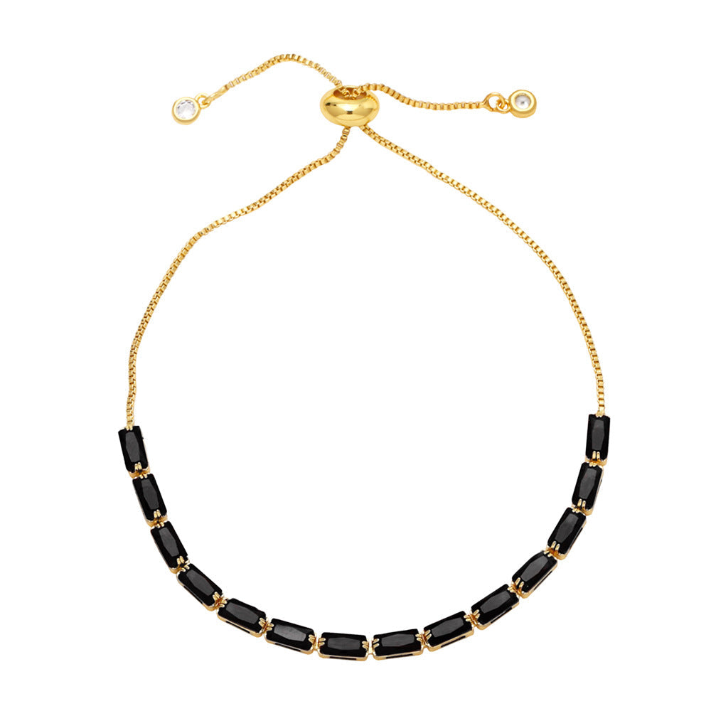 Cubic Zirconia Chain Bracelet B3848