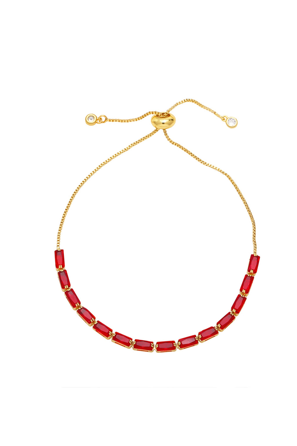 Cubic Zirconia Chain Bracelet B3848