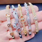 Randomly Geometry Cubic Zirconia Bracelet B3861