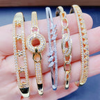Randomly Geometry Cubic Zirconia Bracelet B3861