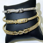 Randomly Geometry Cubic Zirconia Bracelet B3861