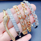 Randomly Geometry Cubic Zirconia Bracelet B3861