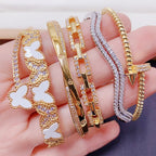 Randomly Geometry Cubic Zirconia Bracelet B3861
