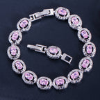 Cubic Zirconia Chain Bracelet B3868