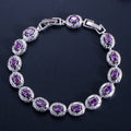 Cubic Zirconia Chain Bracelet B3868