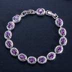 Cubic Zirconia Chain Bracelet B3868