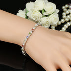 Cubic Zirconia Chain Bracelet B3869