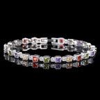 Cubic Zirconia Chain Bracelet B3869