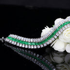 Three-layer Cubic Zirconia Chain Bracelet B3870