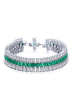 Three-layer Cubic Zirconia Chain Bracelet B3870