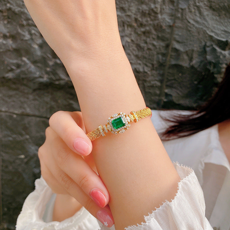 Emerald Cubic Zirconia Bracelet B3878