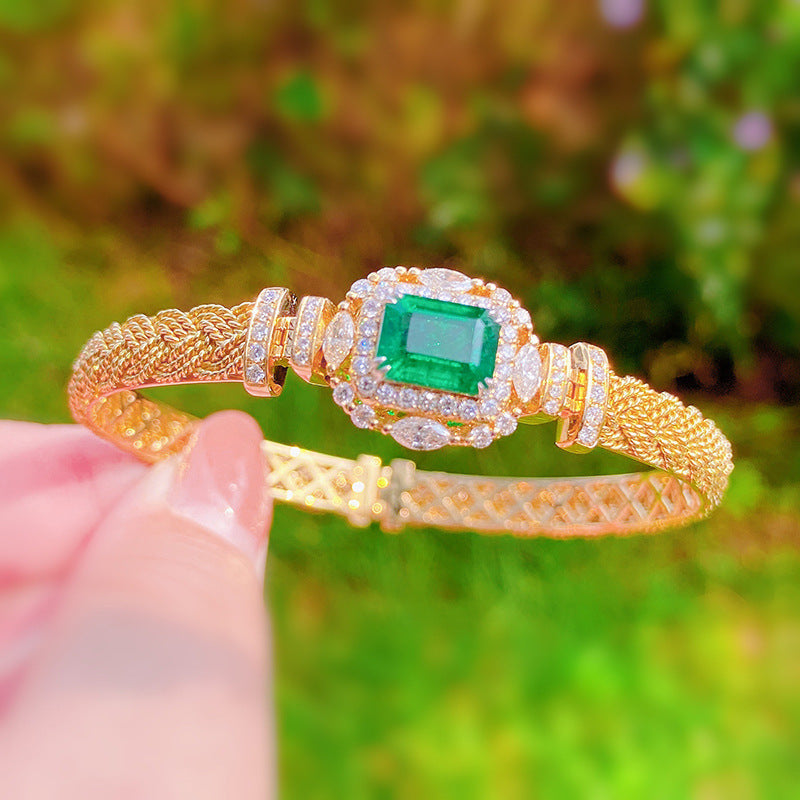 Emerald Cubic Zirconia Bracelet B3878
