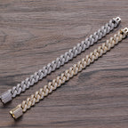 Rhombus Cubic Zirconia Chains Bracelet B3885