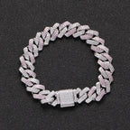 Rhombus Cubic Zirconia Chains Bracelet B3885