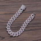 Rhombus Cubic Zirconia Chains Bracelet B3885
