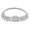 Rhombus Cubic Zirconia Chains Bracelet B3885
