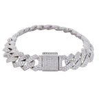 Rhombus Cubic Zirconia Chains Bracelet B3885