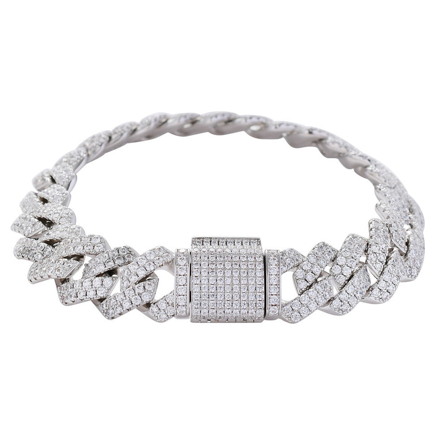Rhombus Cubic Zirconia Chains Bracelet B3885